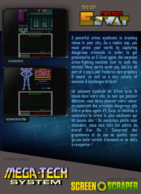 Cyber Police Eswat: Enhanced Special Weapons And Tactics (mega-tech) dos