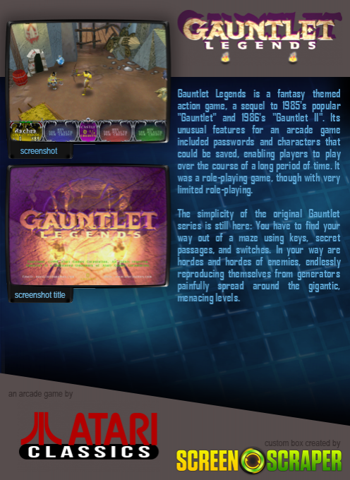 Gauntlet Legends dos