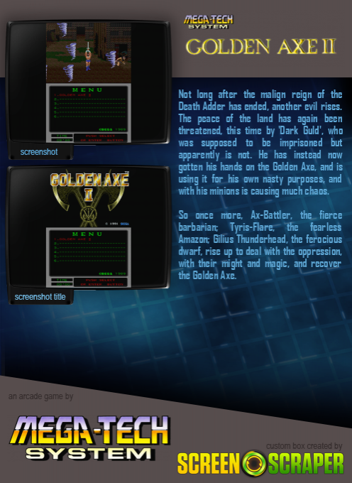 Golden Axe II (Mega Play) dos
