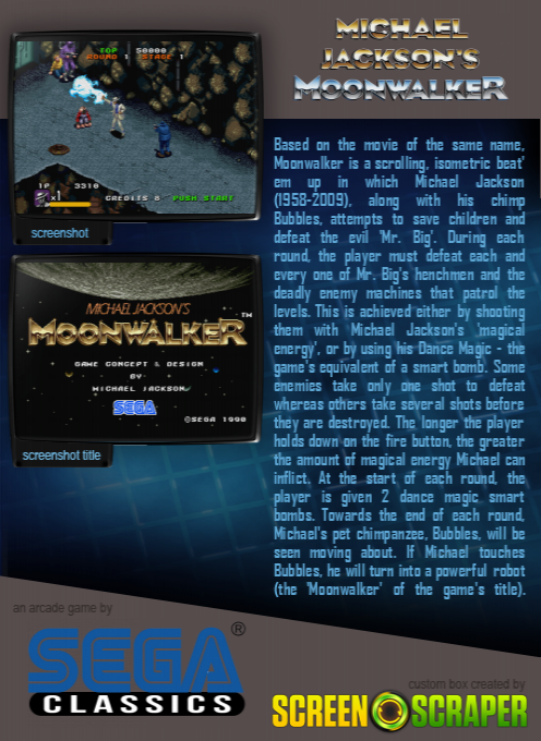 Michael Jackson's Moonwalker (mega-tech) dos