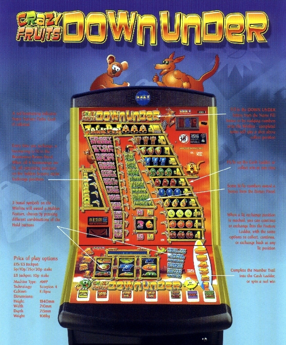 Crazy Fruits Down Under (Bellfruit) (Scorpion 4) (set 1)