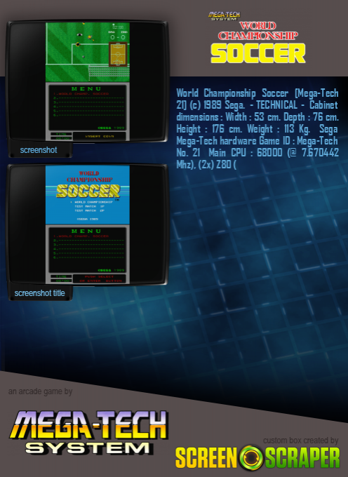 World Championship Soccer (mega-tech) dos