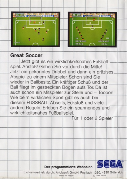 Great Soccer - Dos