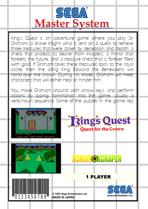 King's Quest : Quest for the Crown - Dos