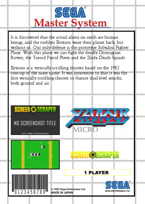 Micro Xevious, The - Dos