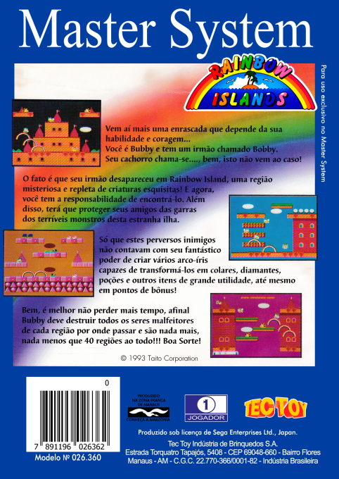 Rainbow Islands - Story Of The Bubble Bobble 2 - Dos