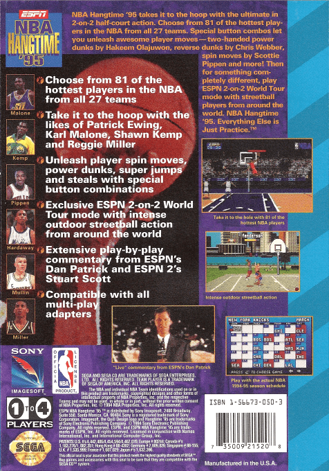 ESPN NBA Hangtime '95 - Dos