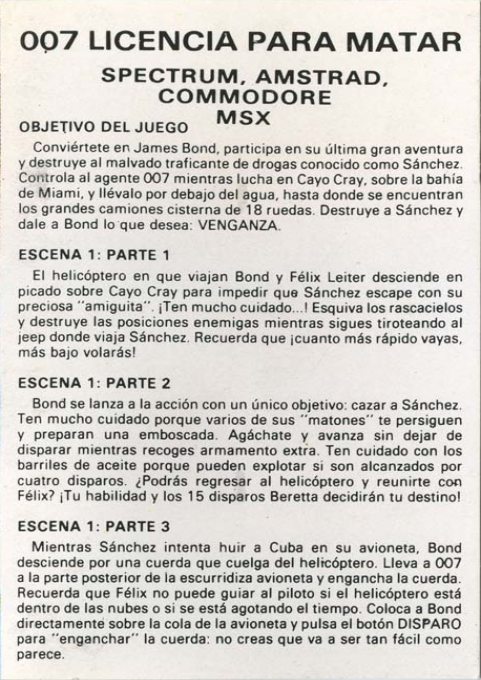 007 - Licence To Kill - Dos