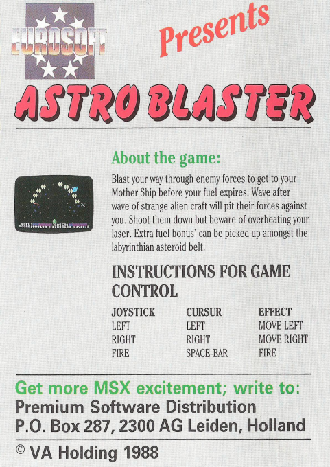 Astro Blaster - Dos