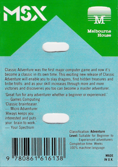 Classic Adventure - Dos