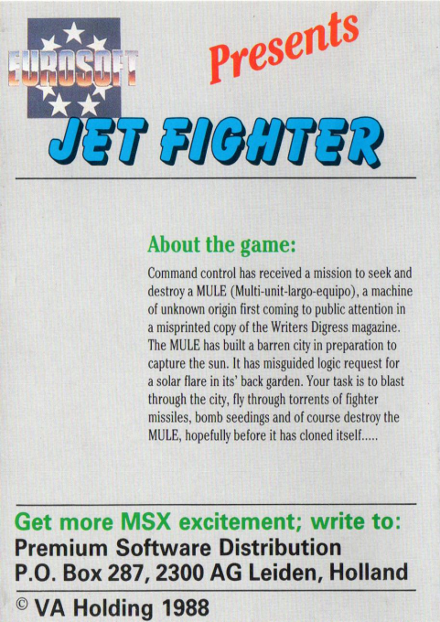 Jet Fighter - Dos