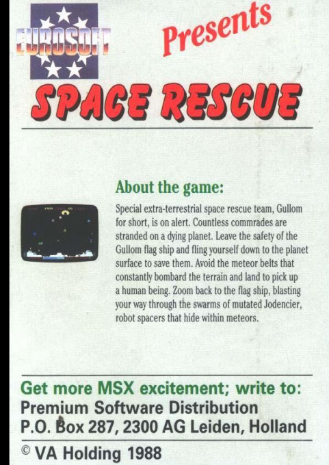 Space Rescue - Dos