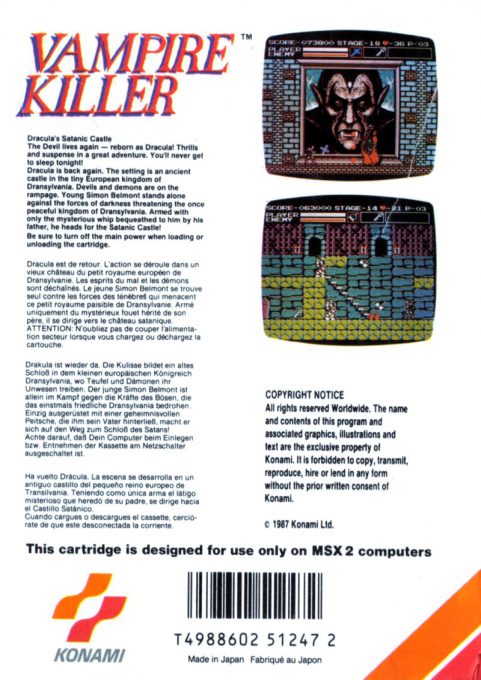 Vampire Killer - Dos