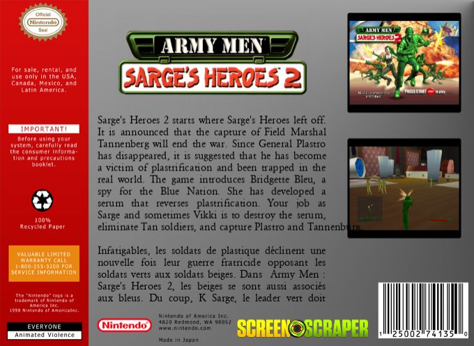 Army Men : Sarge's Heroes 2 - Dos