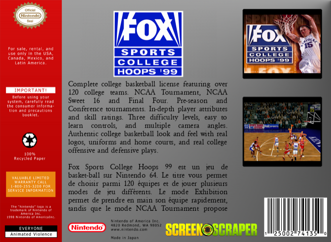 Fox Sports College Hoops '99 - Dos