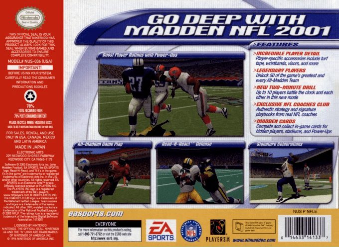 Madden NFL 2001 - Dos