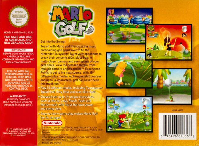 Mario Golf - Dos
