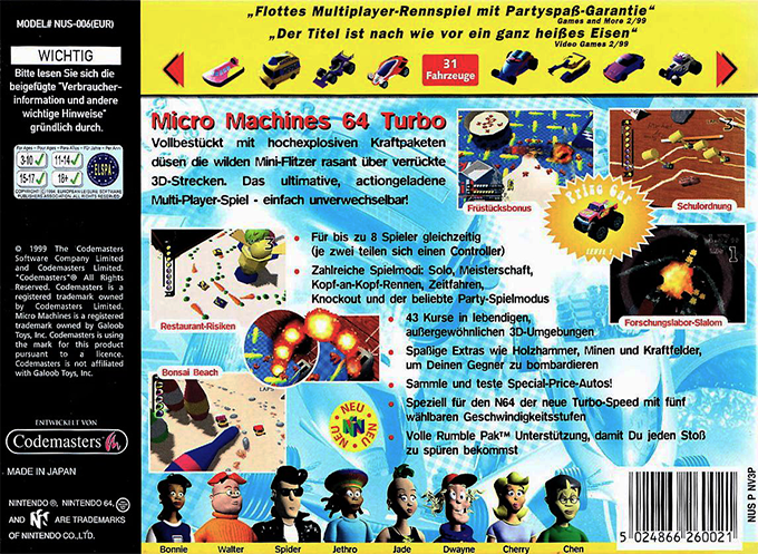 Micro Machines 64 Turbo - Dos