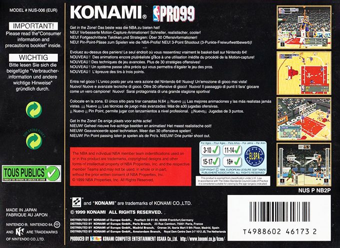 NBA In The Zone '99 - Dos