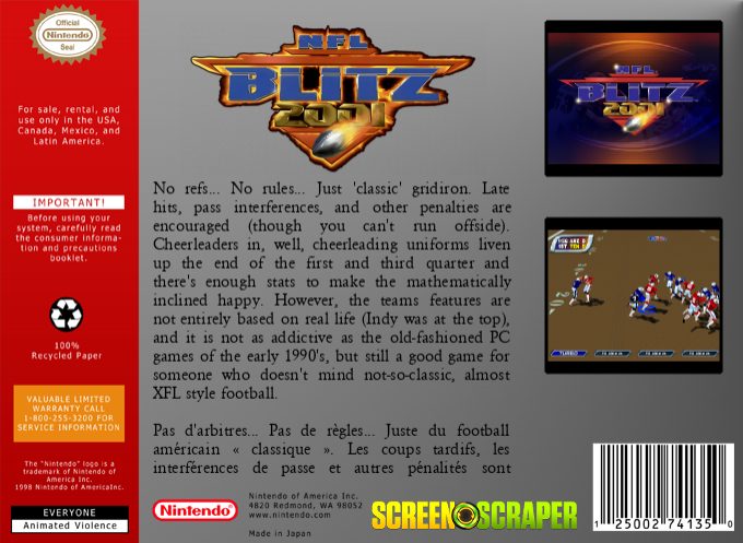 NFL Blitz 2001 - Dos
