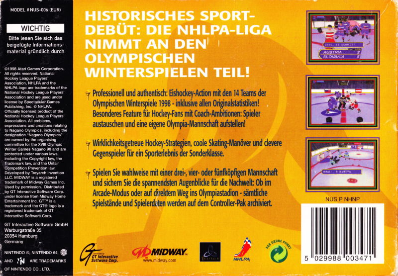 Olympic Hockey '98 - Dos
