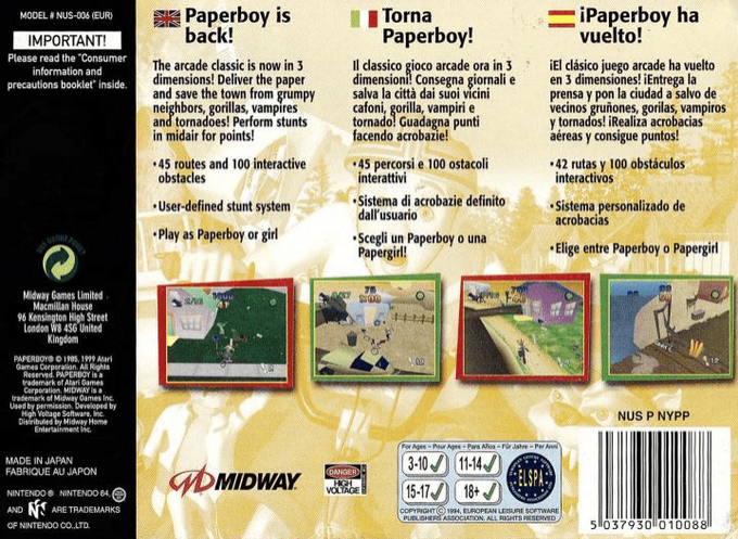 Paperboy - Dos
