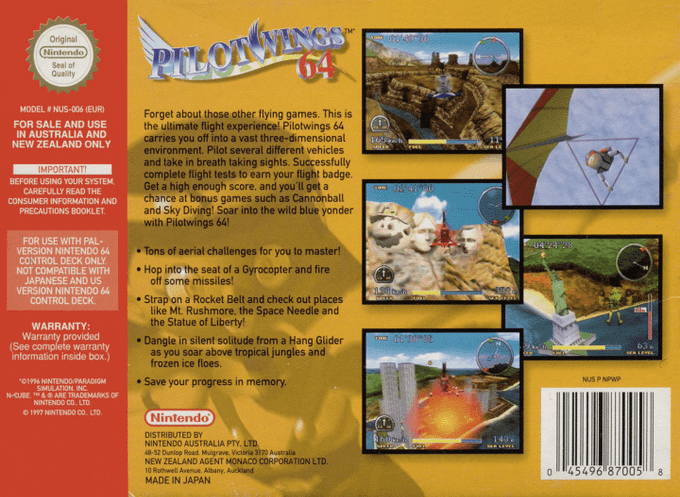 Pilotwings 64 - Dos
