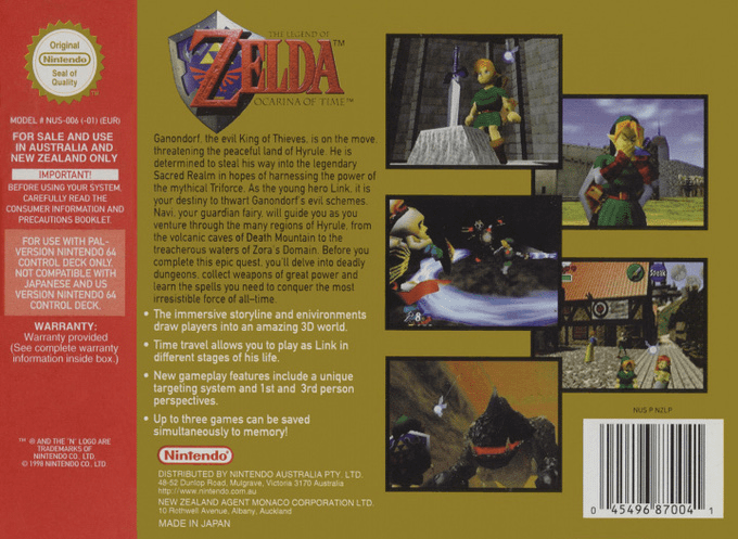 The Legend of Zelda : Ocarina of Time - Dos