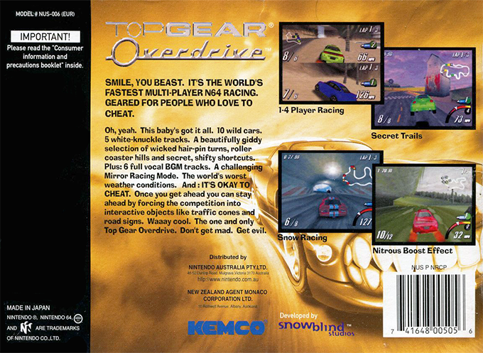 Top Gear Overdrive - Dos