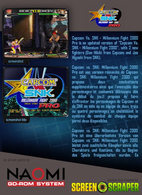 Capcom vs. SNK Millennium Fight 2000 Pro - Dos