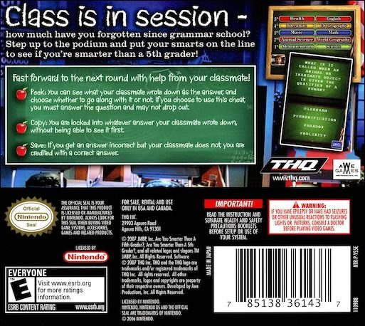 Are You Smarter Than A 5th Grader dos