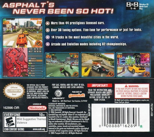 Asphalt : Urban GT 2 - Dos