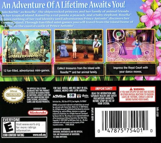 Barbie Princesse De L'île Merveilleuse dos