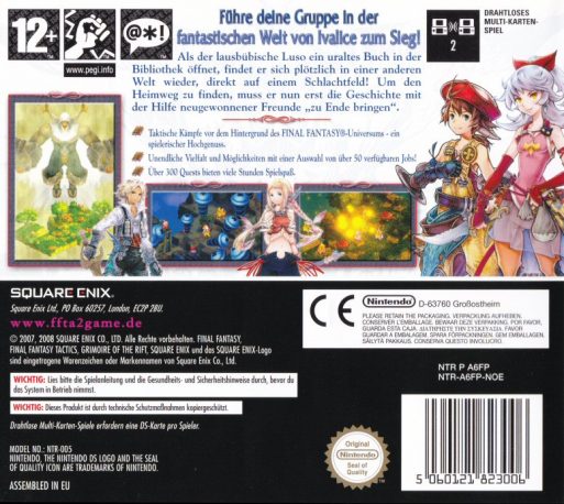 Final Fantasy Tactics A2 : Grimoire of the Rift dos