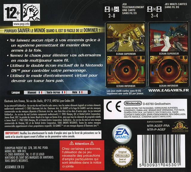 GoldenEye - Au Service du Mal - Dos