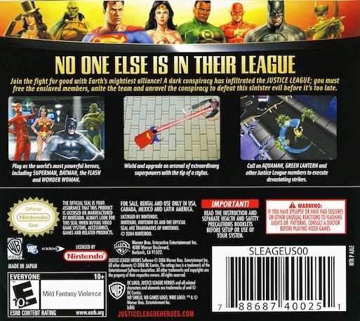 Héros de la Ligue des Justiciers dos