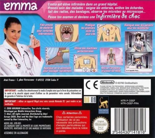 La Vie d'Emma : Infirmiere de Choc dos