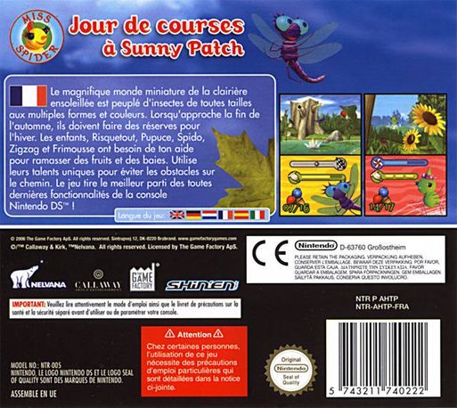 Miss Spider : Jour de Courses à Sunny Patch dos