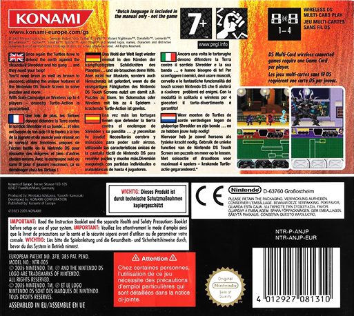 Teenage Mutant Ninja Turtles 3 : Mutant Nightmare dos