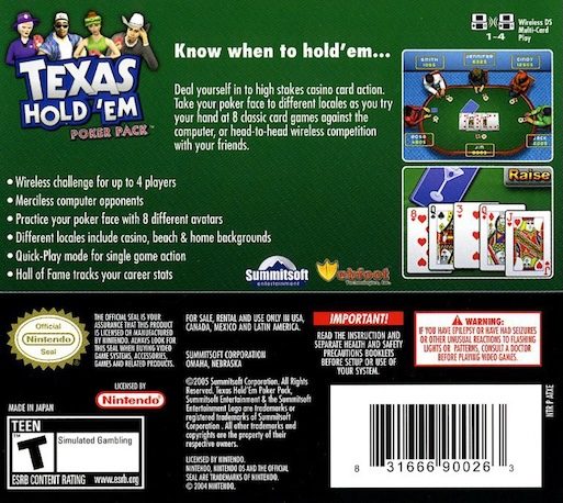 Tele 7 Jeux Inedits : Texas Hold 'em Poker Pack dos