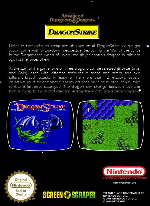 Advanced Dungeons & Dragons : DragonStrike - Dos