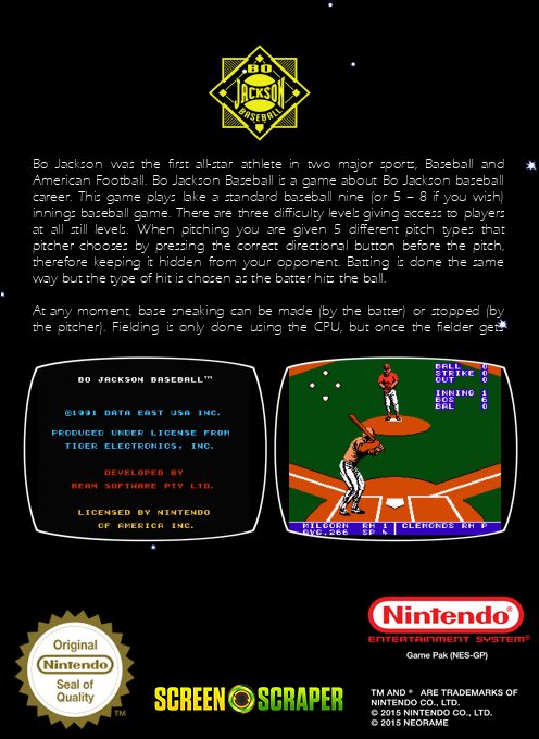 Bo Jackson Baseball - Dos