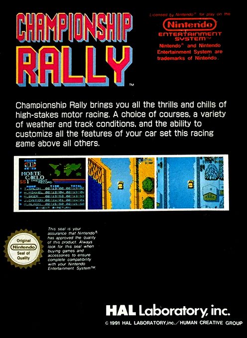 Championship Rally - Dos