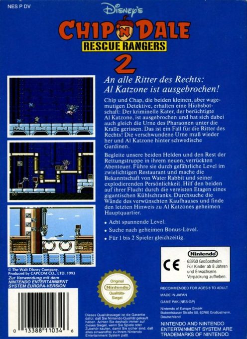 Chip 'N Dale : Rescue Rangers 2 - Dos