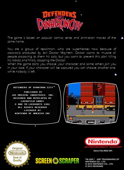 Defenders of Dynatron City - Dos