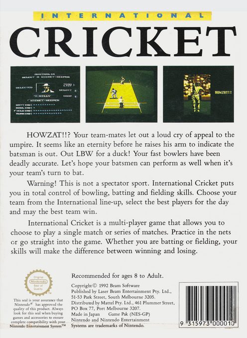 International Cricket - Dos