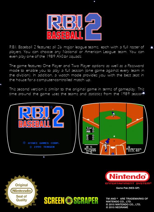 R.B.I. Baseball 2 - Dos