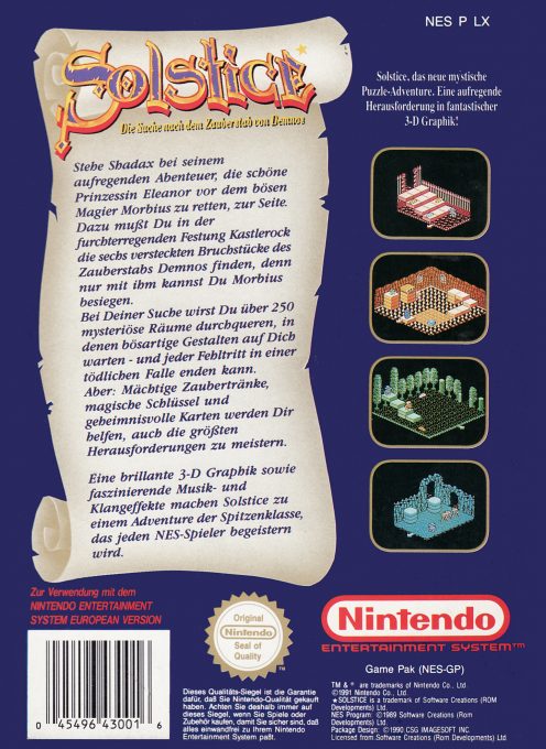 Solstice : The Quest for the Staff of Demnos - Dos