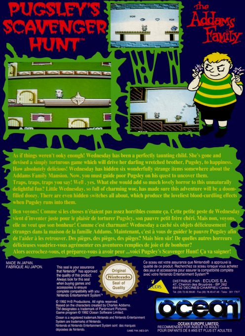 The Addams Family : Pugsley's Scavenger Hunt - Dos