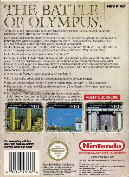 The Battle of Olympus - Dos